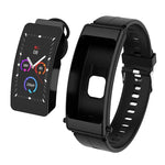 K50 Montre intelligente étanche IP67 avec écouteurs, bracelet en silicone 1,08 pouce, prise en charge des appels Bluetooth, bracelet en silicone (noir), bracelet en silicone (noir argent)
