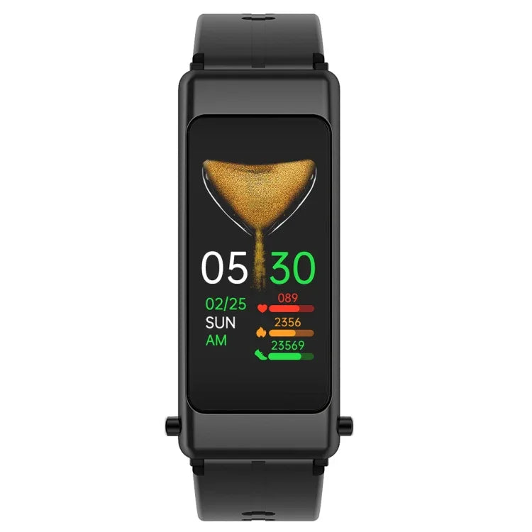 K50 Montre intelligente étanche IP67 avec écouteurs, bracelet en silicone 1,08 pouce, prise en charge des appels Bluetooth, bracelet en silicone (noir), bracelet en silicone (noir argent)
