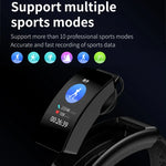 K50 Montre intelligente étanche IP67 avec écouteurs, bracelet en silicone 1,08 pouce, prise en charge des appels Bluetooth, bracelet en silicone (noir), bracelet en silicone (noir argent)