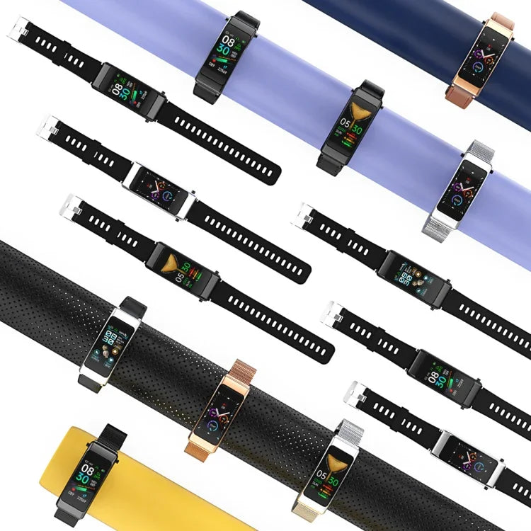 K50 Montre intelligente étanche IP67 avec écouteurs, bracelet en silicone 1,08 pouce, prise en charge des appels Bluetooth, bracelet en silicone (noir), bracelet en silicone (noir argent)