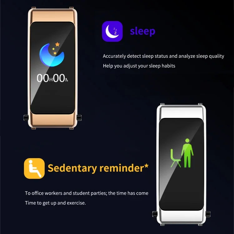 K50 Montre intelligente étanche IP67 avec écouteurs, bracelet en silicone 1,08 pouce, prise en charge des appels Bluetooth, bracelet en silicone (noir), bracelet en silicone (noir argent)