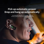 Montre Intelligente K60 1,08 pouce avec Bande en Acier, Écouteurs Détachables, Étanche à Vie, Support Appel Bluetooth, Bande en Acier (Noir)