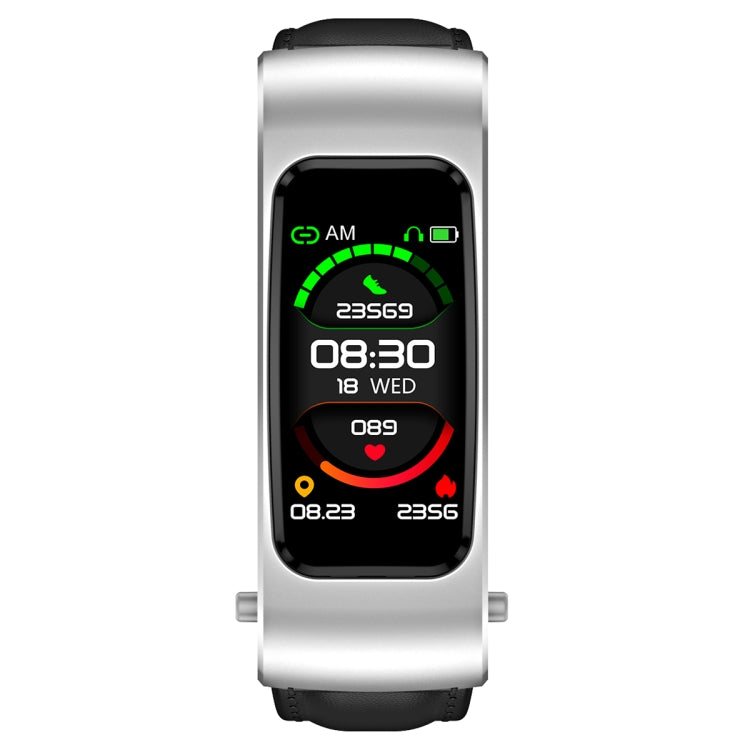K60 Montre intelligente étanche avec bracelet en cuir de 1,08 pouce, écouteurs détachables, prise en charge des appels Bluetooth, bracelet en cuir (noir argent), bracelet en cuir (marron), bracelet en cuir (noir), bracelet en cuir (marron argent)