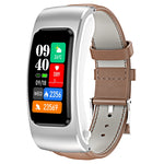 K60 Montre intelligente étanche avec bracelet en cuir de 1,08 pouce, écouteurs détachables, prise en charge des appels Bluetooth, bracelet en cuir (noir argent), bracelet en cuir (marron), bracelet en cuir (noir), bracelet en cuir (marron argent)
