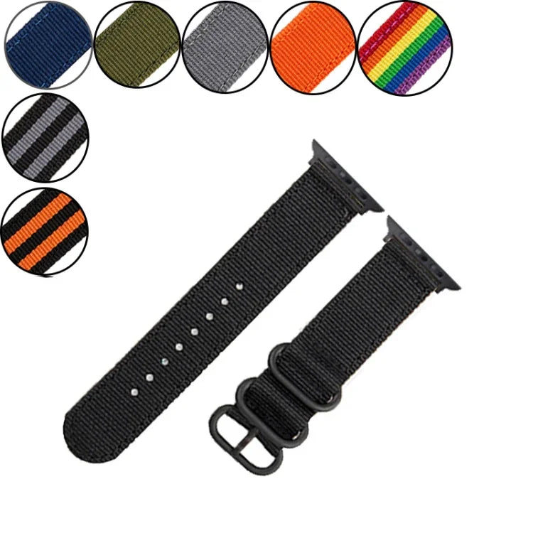 Bracelet de montre en toile avec boucle noire, pour Apple Watch Series 8&7 41mm, pour Apple Watch Series 8&7 45mm