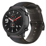 Bracelet de montre en cuir véritable ciré à l'huile, pour Amazfit GTR 47mm / Pace / Stratos, pour Amazfit 2 Stratos, pour Ticwatch Pro / E2 / S2, pour Pebble Gen 1, pour Pebble Time
