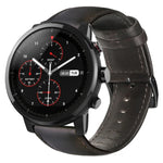 Bracelet de montre en cuir véritable ciré à l'huile, pour Amazfit GTR 47mm / Pace / Stratos, pour Amazfit 2 Stratos, pour Ticwatch Pro / E2 / S2, pour Pebble Gen 1, pour Pebble Time