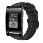 Bracelet de montre en cuir véritable ciré à l'huile, pour Amazfit GTR 47mm / Pace / Stratos, pour Amazfit 2 Stratos, pour Ticwatch Pro / E2 / S2, pour Pebble Gen 1, pour Pebble Time