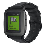 Bracelet de montre en cuir véritable ciré à l'huile, pour Amazfit GTR 47mm / Pace / Stratos, pour Amazfit 2 Stratos, pour Ticwatch Pro / E2 / S2, pour Pebble Gen 1, pour Pebble Time