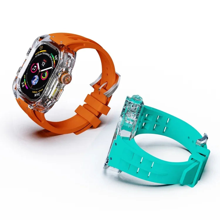 Fluorine Rubber Clear Armor Case Watch Band, For Apple Watch Ultra 3 / 2 / 1 49mm