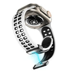 Bracelet de montre en silicone à trous carrés avec fermoir pliant magnétique, pour Apple Watch Series 8&7 45mm, pour Apple Watch Series 8&7 41mm