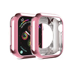 Coque de protection évidée en TPU avec placage, pour Apple Watch Series 6 / 5 / 4 / SE 2025 / 2023 / 2022 40 mm, pour Apple Watch Series 3 & 2 & 1 42 mm