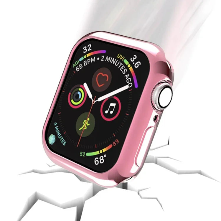 Coque de protection évidée en TPU avec placage, pour Apple Watch Series 6 / 5 / 4 / SE 2025 / 2023 / 2022 40 mm, pour Apple Watch Series 3 & 2 & 1 42 mm