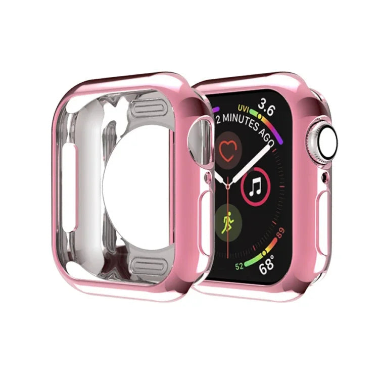 Coque de protection évidée en TPU avec placage, pour Apple Watch Series 6 / 5 / 4 / SE 2025 / 2023 / 2022 40 mm, pour Apple Watch Series 3 & 2 & 1 42 mm