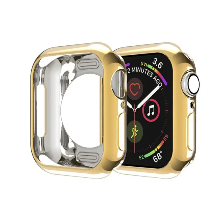 Coque de protection évidée en TPU avec placage, pour Apple Watch Series 6 / 5 / 4 / SE 2025 / 2023 / 2022 40 mm, pour Apple Watch Series 3 & 2 & 1 42 mm