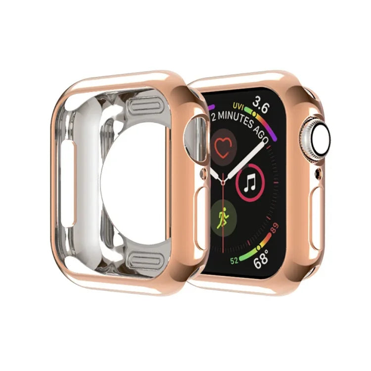 Coque de protection évidée en TPU avec placage, pour Apple Watch Series 6 / 5 / 4 / SE 2025 / 2023 / 2022 40 mm, pour Apple Watch Series 3 & 2 & 1 42 mm