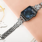 Bracelet de montre diamant trèfle à 3 feuilles, pour Apple Watch Series 8&7 45mm, pour Apple Watch Series 8&7 41mm