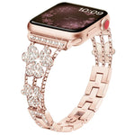 Bracelet de montre diamant trèfle à 3 feuilles, pour Apple Watch Series 8&7 45mm, pour Apple Watch Series 8&7 41mm