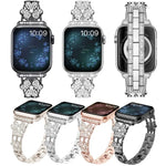 Bracelet de montre diamant trèfle à 3 feuilles, pour Apple Watch Series 8&7 45mm, pour Apple Watch Series 8&7 41mm