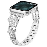 Bracelet de montre diamant trèfle à 3 feuilles, pour Apple Watch Series 8&7 45mm, pour Apple Watch Series 8&7 41mm