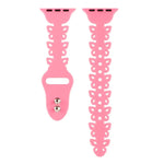 Bracelet de montre en silicone évidé papillon, pour Apple Watch Series 8&7 45mm, pour Apple Watch Series 8&7 41mm