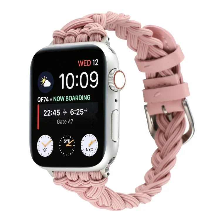 Bracelet de montre tressé en nylon élastique simple, pour Apple Watch Series 8&7 45mm, pour Apple Watch Series 8&7 41mm