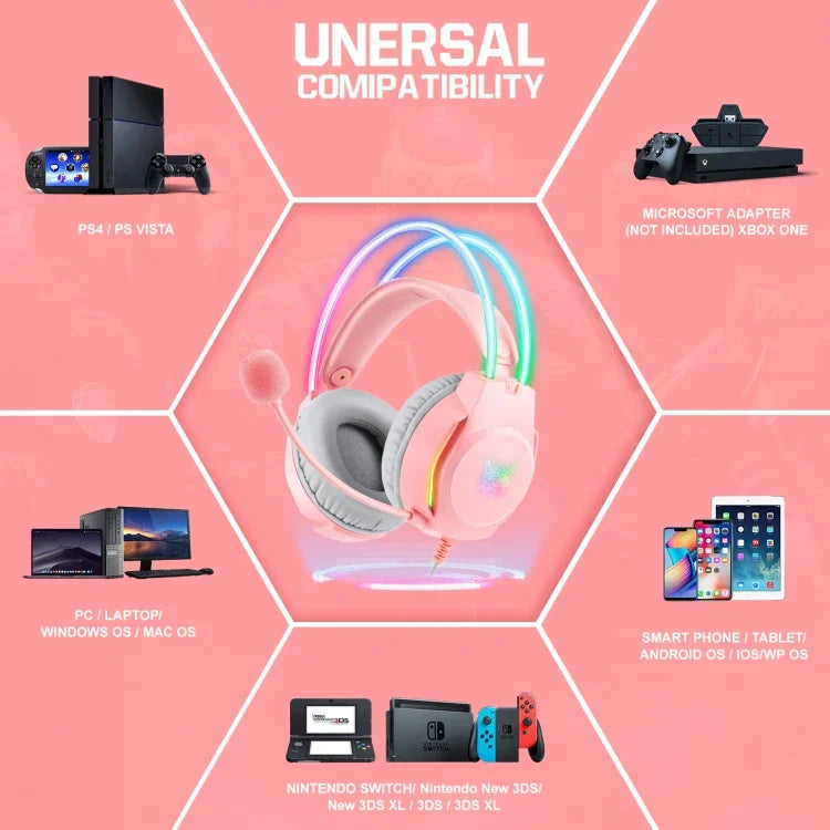 Casque de jeu filaire RGB USB+3,5 mm X26, X26