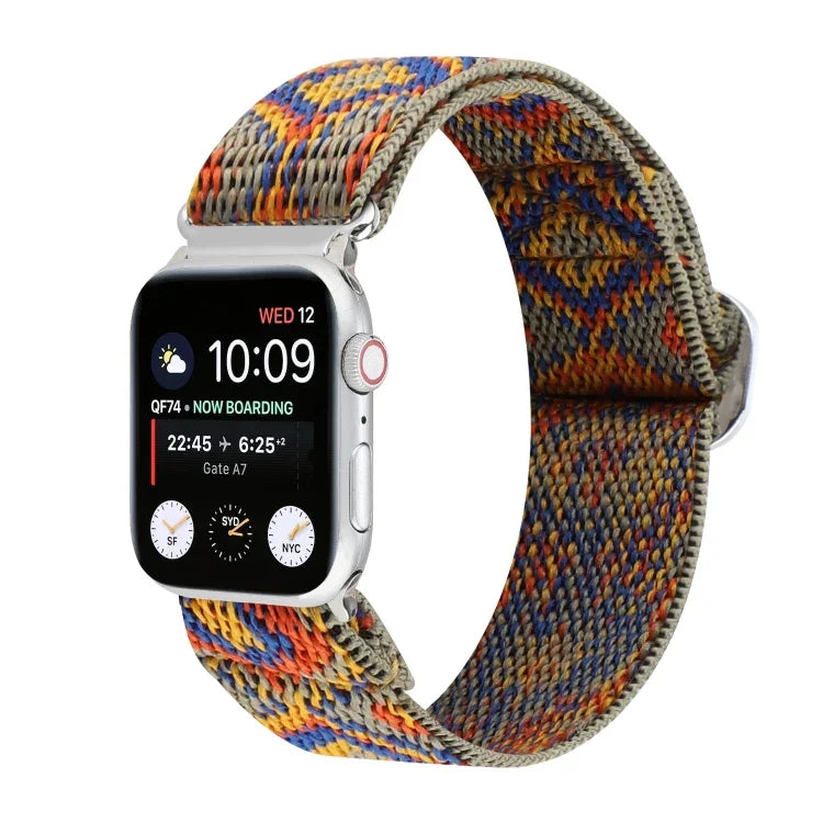 Bracelet de montre en nylon élastique à boucle, pour Apple Watch Series 8&7 45mm, pour Apple Watch Series 8&7 41mm