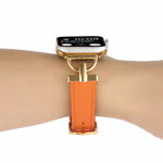 Bracelet de Montre en Cuir Véritable Uni à Boucle Ardillon, pour Apple Watch Series 8&7 45mm, pour Apple Watch Series 8&7 41mm