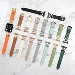 Bracelet de Montre en Cuir Véritable Uni à Boucle Ardillon, pour Apple Watch Series 8&7 45mm, pour Apple Watch Series 8&7 41mm