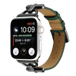Bracelet de Montre en Cuir Véritable Uni à Boucle Ardillon, pour Apple Watch Series 8&7 45mm, pour Apple Watch Series 8&7 41mm