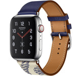 Bracelet de Montre en Cuir à Motif Sérigraphié, Pour Apple Watch Series 7 41mm / 6 & SE & 5 & 4 40mm / 3 & 2 & 1 38mm, Pour Apple Watch Series 8&7 41mm / SE 2&6&SE&5&4 40mm / 3&2&1 38mm