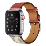 Bracelet de Montre en Cuir à Motif Sérigraphié, Pour Apple Watch Series 7 41mm / 6 & SE & 5 & 4 40mm / 3 & 2 & 1 38mm, Pour Apple Watch Series 8&7 41mm / SE 2&6&SE&5&4 40mm / 3&2&1 38mm