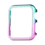 Boîtier de protection en alliage d'aluminium avec strass pour Apple Watch Series 9 / 8 / 7 45mm, pour Apple Watch Series SE 2025&SE 2&6&SE&5&4 44mm, pour Apple Watch Series 3&2&1 42mm, pour Apple Watch Series 9 / 8 / 7 41mm