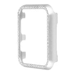 Boîtier de protection en alliage d'aluminium avec strass pour Apple Watch Series 9 / 8 / 7 45mm, pour Apple Watch Series SE 2025&SE 2&6&SE&5&4 44mm, pour Apple Watch Series 3&2&1 42mm, pour Apple Watch Series 9 / 8 / 7 41mm
