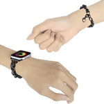 Bracelet de montre à maillons torsadés en métal ondulé, Pour Apple Watch Ultra 49mm / Series 8&7 45mm / SE 2&6&SE&5&4 44mm / 3&2&1 42mm, Pour Apple Watch Series 8&7 41mm / SE 2&6&SE&5&4 40mm / 3&2&1 38mm