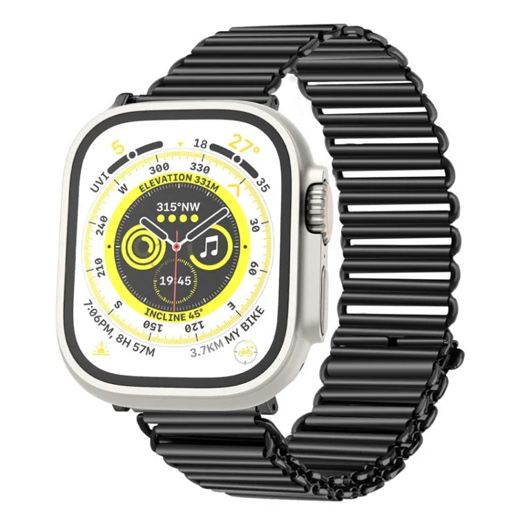 Bracelet de montre en acier inoxydable à boucle à chaîne, pour Apple Watch Ultra 49 mm / Series 8&7 45 mm / SE 2&6&SE&5&4 44 mm / 3&2&1 42 mm, pour Apple Watch Series 8&7 41 mm / SE 2&6&SE&5&4 40 mm / 3&2&1 38 mm