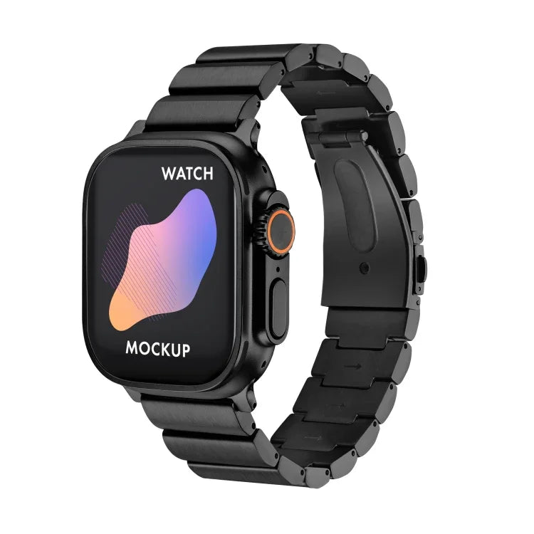 Bracelet de montre en alliage de titane à boucle plate, pour Apple Watch Ultra 49 mm / Series 8&7 45 mm / SE 2&6&SE&5&4 44 mm / 3&2&1 42 mm, pour Apple Watch Series 8&7 41 mm / SE 2&6&SE&5&4 40 mm / 3&2&1 38 mm