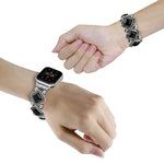Bracelet de montre en métal rétro en pierre de pin, pour Apple Watch Ultra 49 mm / Series 8&7 45 mm / SE 2&6&SE&5&4 44 mm / 3&2&1 42 mm, pour Apple Watch Series 8&7 41 mm / SE 2&6&SE&5&4 40 mm / 3&2&1 38 mm