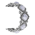 Bracelet de montre en métal rétro en pierre de pin, pour Apple Watch Ultra 49 mm / Series 8&7 45 mm / SE 2&6&SE&5&4 44 mm / 3&2&1 42 mm, pour Apple Watch Series 8&7 41 mm / SE 2&6&SE&5&4 40 mm / 3&2&1 38 mm