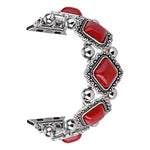 Bracelet de montre en métal rétro en pierre de pin, pour Apple Watch Ultra 49 mm / Series 8&7 45 mm / SE 2&6&SE&5&4 44 mm / 3&2&1 42 mm, pour Apple Watch Series 8&7 41 mm / SE 2&6&SE&5&4 40 mm / 3&2&1 38 mm