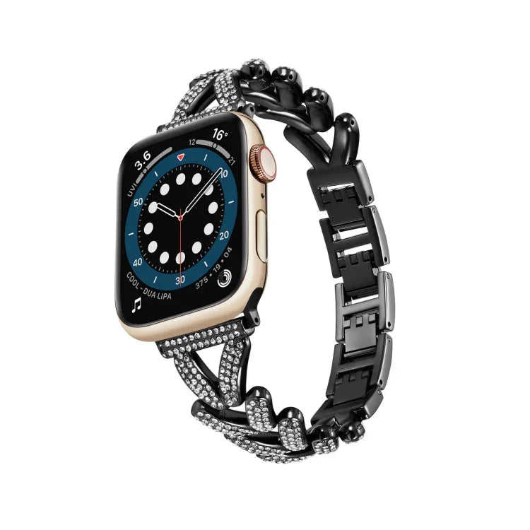Bracelet de montre en métal à maillons triangulaires, pour Apple Watch Ultra 49mm / Series 8&7 45mm / SE 2&6&SE&5&4 44mm / 3&2&1 42mm, pour Apple Watch Series 8&7 41mm / SE 2&6&SE&5&4 40mm / 3&2&1 38mm