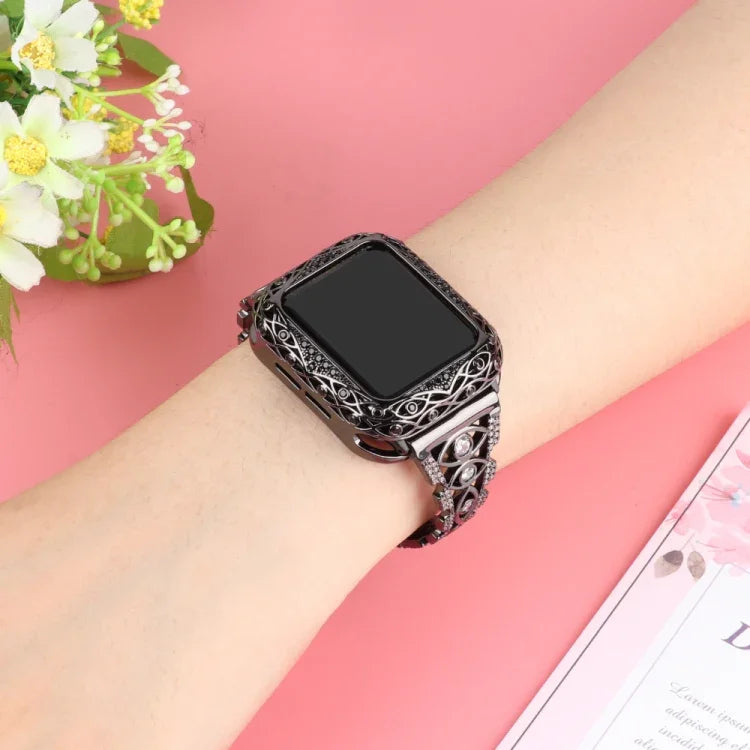 Bracelet de montre en métal Copper Eye, pour Apple Watch Ultra 49 mm / Series 8&7 45 mm / SE 2&6&SE&5&4 44 mm / 3&2&1 42 mm, pour Apple Watch Series 8&7 41 mm / SE 2&6&SE&5&4 40 mm / 3&2&1 38 mm