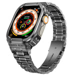 Boîtier de protection intégré en métal pour Apple Watch Series SE 2025&6&SE&5&4 44mm, pour Apple Watch Ultra 3 / 2 / 1 49mm, pour Apple Watch Series 9 / 8 / 7 45mm