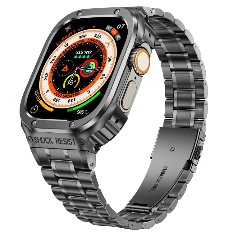 Boîtier de protection intégré en métal pour Apple Watch Series SE 2025&6&SE&5&4 44mm, pour Apple Watch Ultra 3 / 2 / 1 49mm, pour Apple Watch Series 9 / 8 / 7 45mm