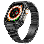 Boîtier de protection intégré en métal pour Apple Watch Series SE 2025&6&SE&5&4 44mm, pour Apple Watch Ultra 3 / 2 / 1 49mm, pour Apple Watch Series 9 / 8 / 7 45mm