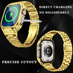 Boîtier de protection intégré en métal pour Apple Watch Series SE 2025&6&SE&5&4 44mm, pour Apple Watch Ultra 3 / 2 / 1 49mm, pour Apple Watch Series 9 / 8 / 7 45mm
