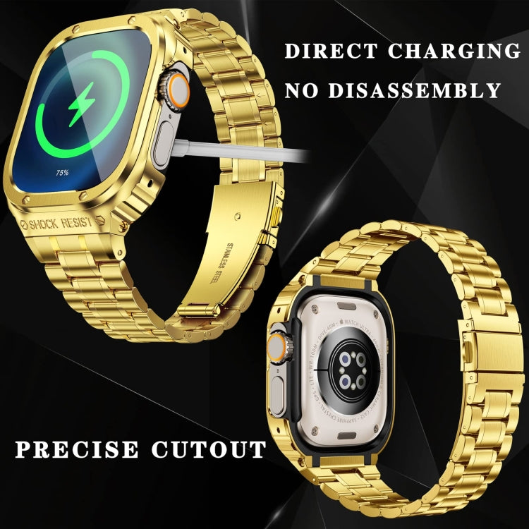Boîtier de protection intégré en métal pour Apple Watch Series SE 2025&6&SE&5&4 44mm, pour Apple Watch Ultra 3 / 2 / 1 49mm, pour Apple Watch Series 9 / 8 / 7 45mm