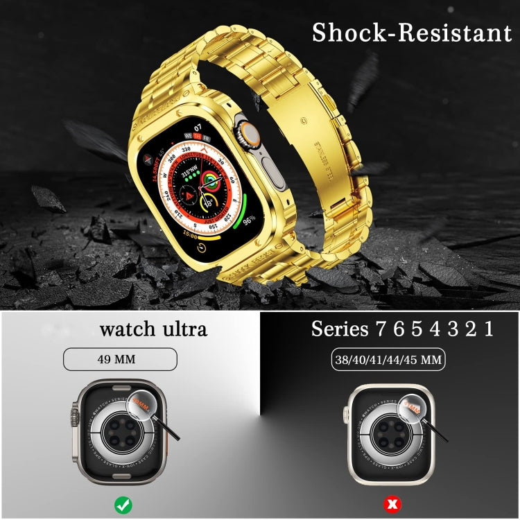 Boîtier de protection intégré en métal pour Apple Watch Series SE 2025&6&SE&5&4 44mm, pour Apple Watch Ultra 3 / 2 / 1 49mm, pour Apple Watch Series 9 / 8 / 7 45mm