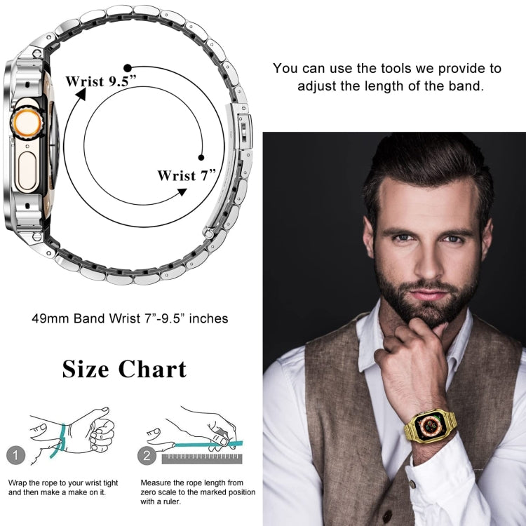 Boîtier de protection intégré en métal pour Apple Watch Series SE 2025&6&SE&5&4 44mm, pour Apple Watch Ultra 3 / 2 / 1 49mm, pour Apple Watch Series 9 / 8 / 7 45mm